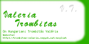 valeria trombitas business card